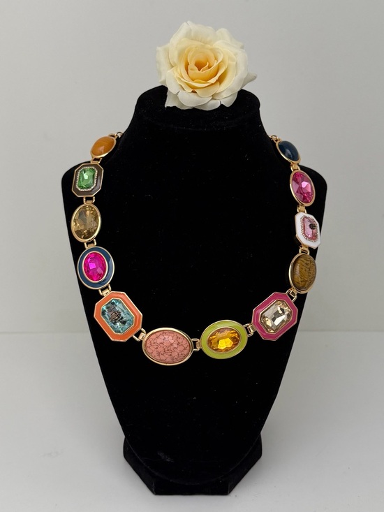 Kurt Geiger Jewelry - Kurt Geiger Multicolor Gemstone Statement Necklace. New ☀️ Luxurious Box Free ☀️